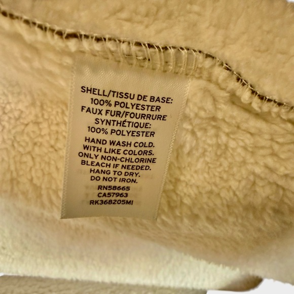 Faux Sherpa Lined Faux Suede Open Front Vest Susina Small - Picture 4 of 7